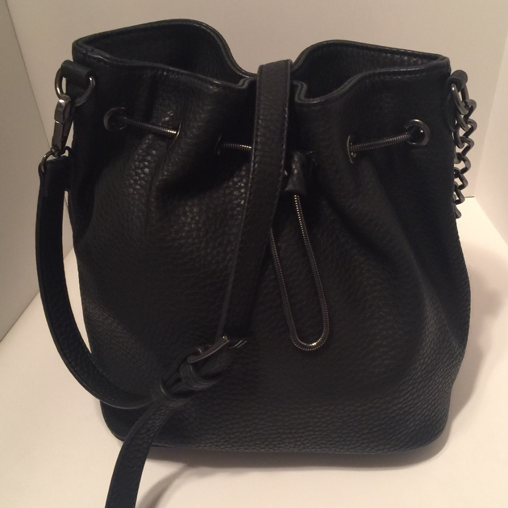Black Bucket Bag Handbag
